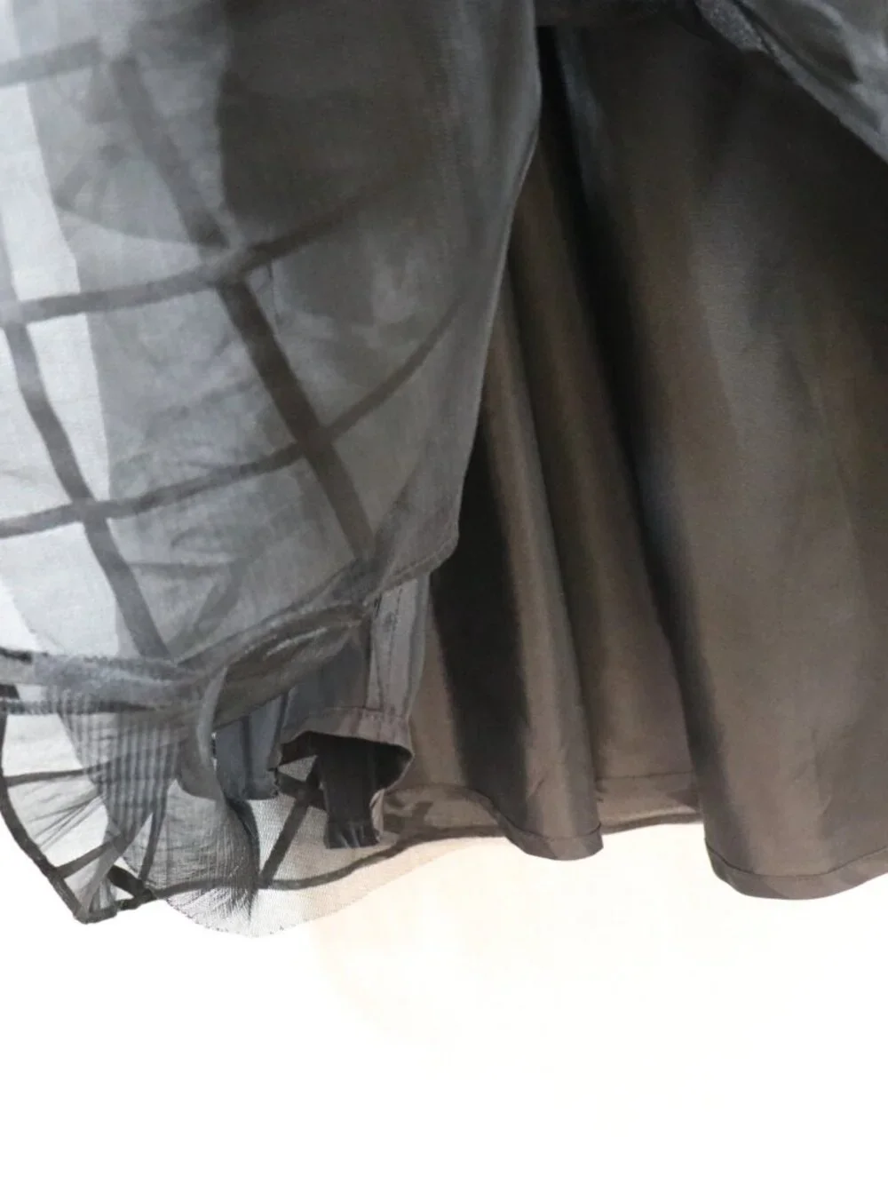 VTG Express Silk Cocktail Dress 7/8* 5/6 50s Style Strapless Black Goth Fairy - Picture 8 of 14